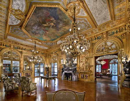 Main room at the Breakers mansion in Newport, RI
